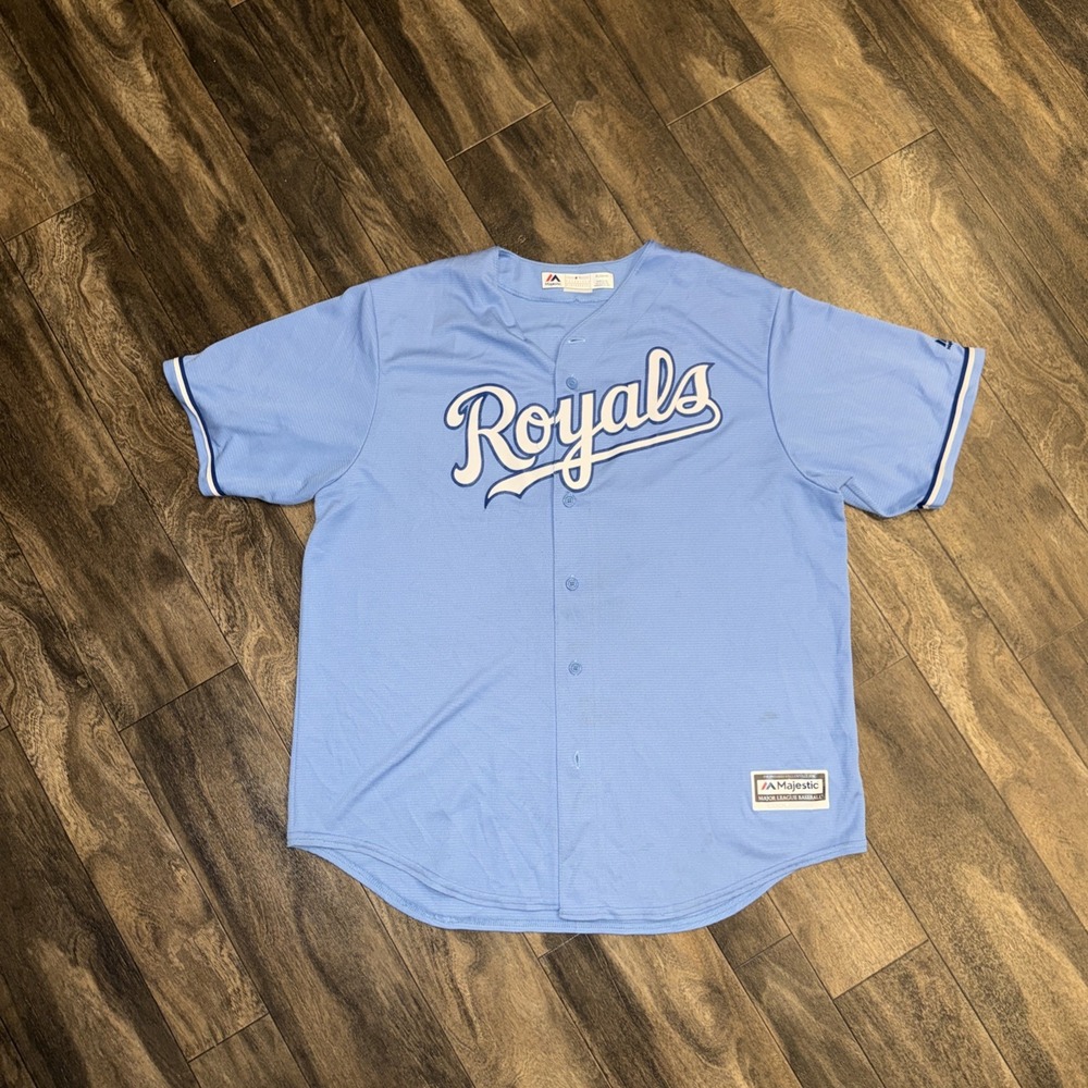 Kansas City Royals Baseball Jersey Lorenzo Cain #6 Men's XL Majestic Coolbase